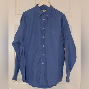 GOLD LABEL Roundtree & Yorke Long Sleeve Pin Stripe
Button Down Collar Shirt